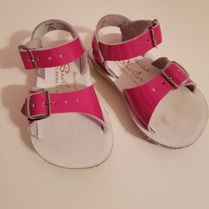 Sun-San Surfer Pink Leather Sandals, Size 5